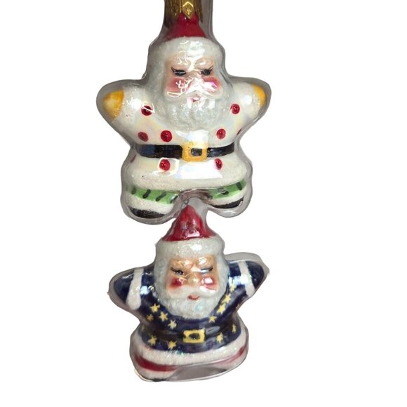 Christopher Radko Retired Target Exclusive Double Santa Christmas Ornaments New - Picture 2 of 6